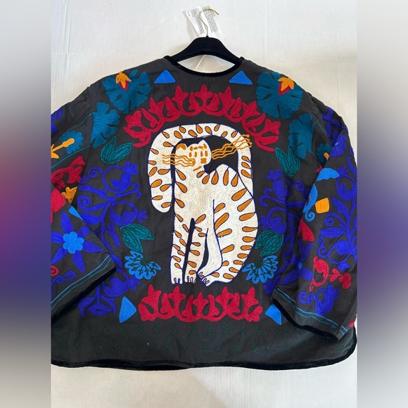 Forte Forte Embroidered Jaguar de Lua Wool Muslin Jacket Size Medium NWT Multi - Picture 10 of 10